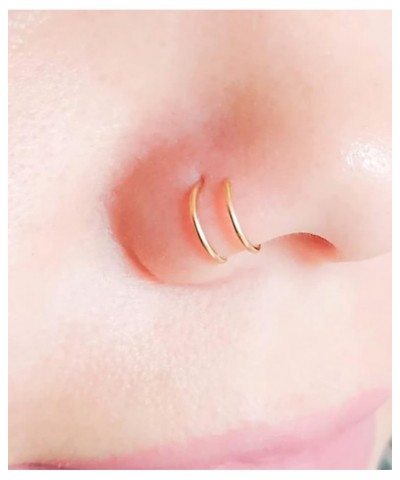 Nose Rings Nose Piercings Nose Rings Hoops Nose Ring Surgical Steel Nose Ring 20g Nose Piercings Jewelry Double Hoop Nose Rin...