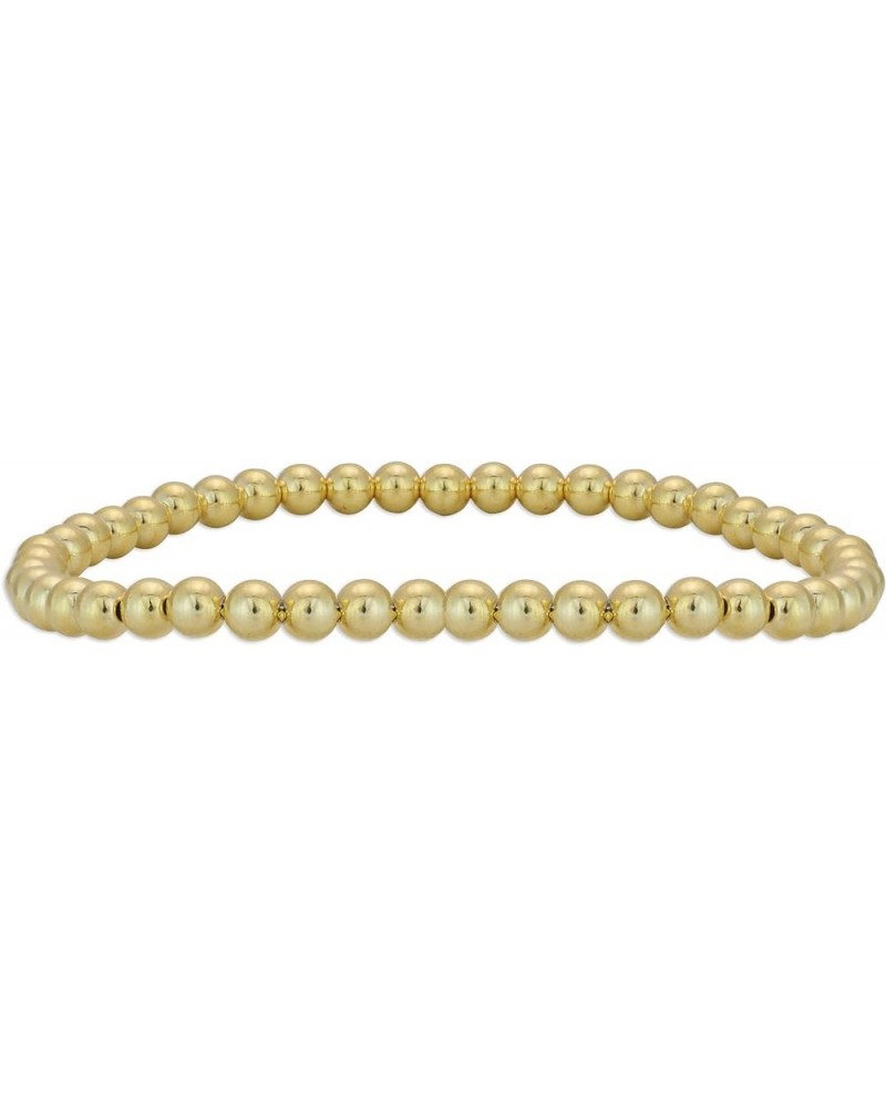 14kt Gold Filled Bracelet, 4mm Beads, Stretch and Stackable, Hand Made in USA 6.0 Inches $17.03 Bracelets