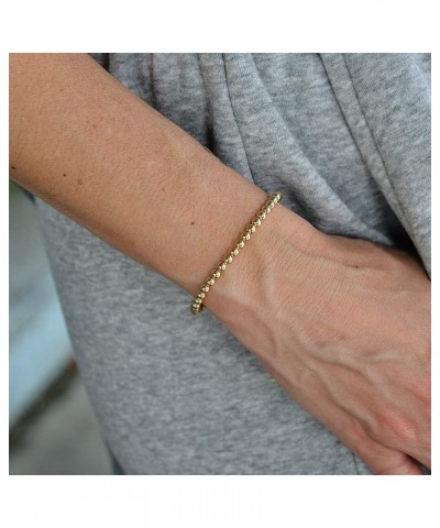 14kt Gold Filled Bracelet, 4mm Beads, Stretch and Stackable, Hand Made in USA 6.0 Inches $17.03 Bracelets