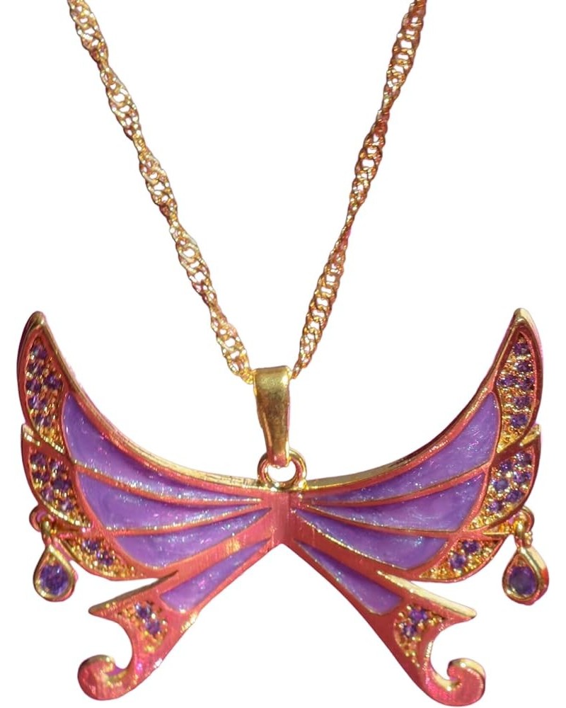 Winx Club® Tecna Enchantix Wings Necklace Gold $27.49 Necklaces