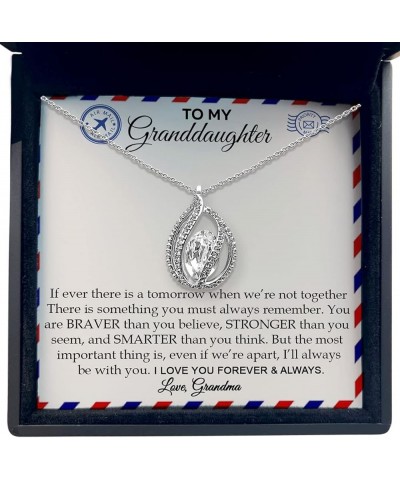 To My Granddaughter Necklace, Granddaughter Gifts from Grandma and Grandpa, Birthday Gifts for Granddaughter, Granddaughter J...