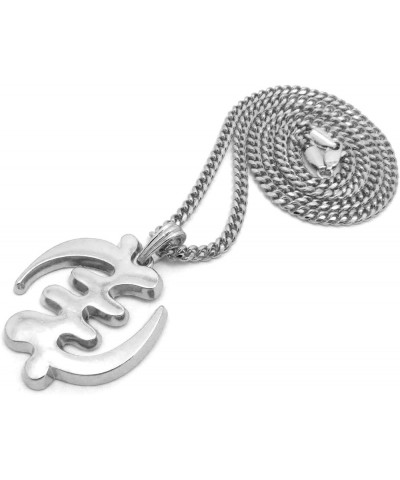 Gye Nyame African Pendant Necklace SILVER COLOR WITH 24 INCH CUBAN CHAIN $11.19 Necklaces