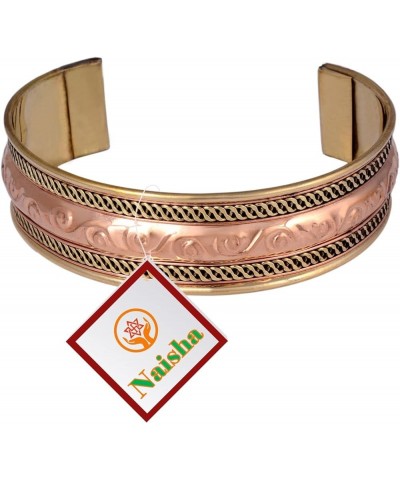 Indian Copper Bracelet Hand Crafted Healing Chakra Bracelets Jewelry Cuff Gift Bangle Women & Men style12 $8.50 Bracelets