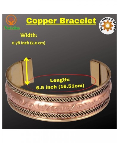 Indian Copper Bracelet Hand Crafted Healing Chakra Bracelets Jewelry Cuff Gift Bangle Women & Men style12 $8.50 Bracelets