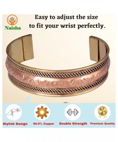 Indian Copper Bracelet Hand Crafted Healing Chakra Bracelets Jewelry Cuff Gift Bangle Women & Men style12 $8.50 Bracelets