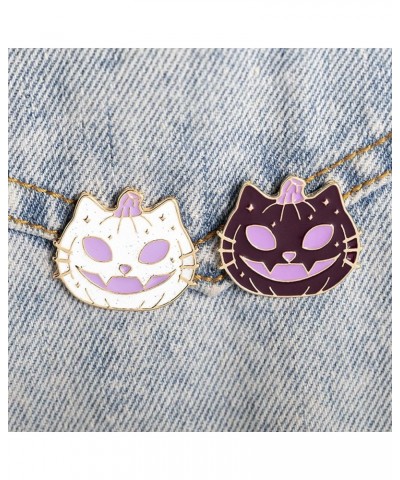 Halloween Brooch Anti-scratch Attractive Alloy Cartoon Pumpkin Brooch Pin for Backpack Sweater T-Shirt Dress Bags Women White...