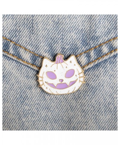 Halloween Brooch Anti-scratch Attractive Alloy Cartoon Pumpkin Brooch Pin for Backpack Sweater T-Shirt Dress Bags Women White...