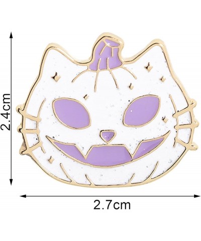 Halloween Brooch Anti-scratch Attractive Alloy Cartoon Pumpkin Brooch Pin for Backpack Sweater T-Shirt Dress Bags Women White...