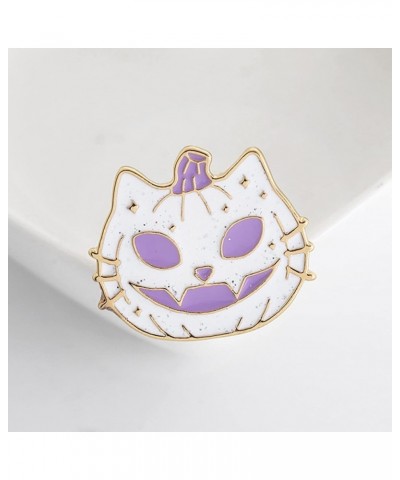 Halloween Brooch Anti-scratch Attractive Alloy Cartoon Pumpkin Brooch Pin for Backpack Sweater T-Shirt Dress Bags Women White...