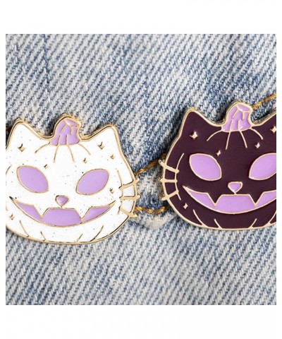 Halloween Brooch Anti-scratch Attractive Alloy Cartoon Pumpkin Brooch Pin for Backpack Sweater T-Shirt Dress Bags Women White...