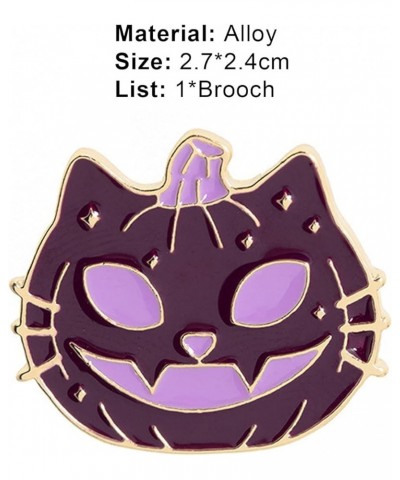 Halloween Brooch Anti-scratch Attractive Alloy Cartoon Pumpkin Brooch Pin for Backpack Sweater T-Shirt Dress Bags Women White...