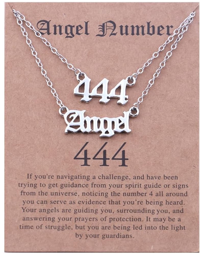 Gold Plated Angel Number Necklace with Meaningful Card 111 222 333 444 555 666 777 888 999 Pendant Choker Numerology Jewelry ...