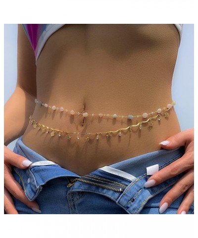 2024 Fall Outfits Summer Waist Chain Pack of 3 Pcs Seashell Waist Beads for Women Butterfly Belly Chain Gold Body Chains for ...