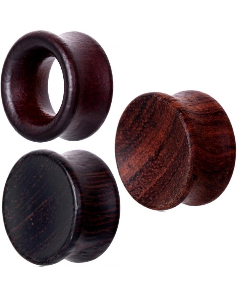 3 Pairs Gauges For Ears Wood Saddle Fit Solid Organic Ear Plug Gauges Double Flared Wooden Ear Tunnels Stretcher Punk Piercin...