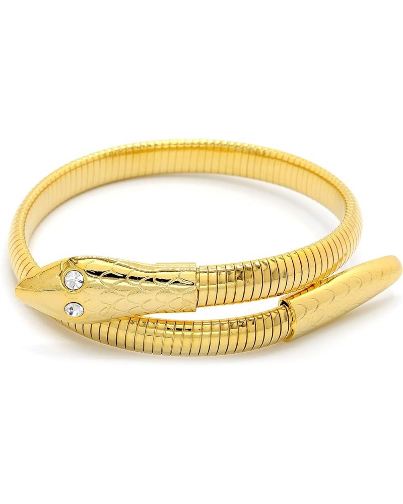 Marshal Metal Fashion Bracelet Omega 18k Gold Plated Brass Snake Open Cobra Bracelet 7mm Gold $11.76 Bracelets