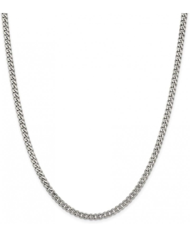 925 Sterling Silver Rhodium Plated Curb Chain Necklace Jewelry Gifts for Women in Silver Choice of Lengths 20 24 22 26 and 4....