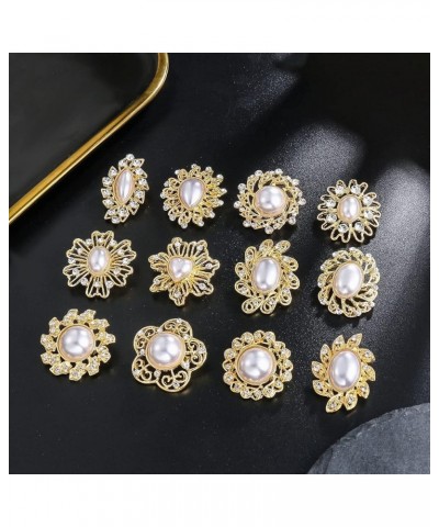 lot 24PCS Wedding Bouquet brooches Kit shiny rhinestone crystal brooch pin set for women girl fashion DIY Decorate art Bridal...