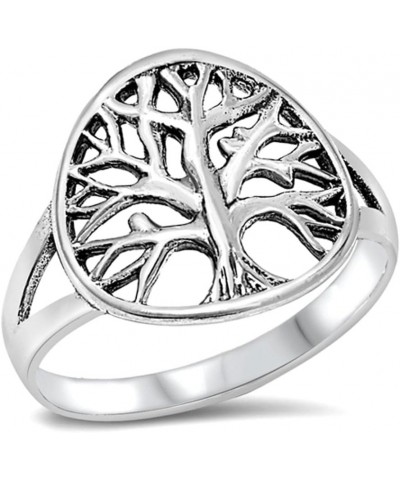 Women's Tree of Life Beautiful Ring New .925 Sterling Silver Band Sizes 4-10 $10.49 Rings