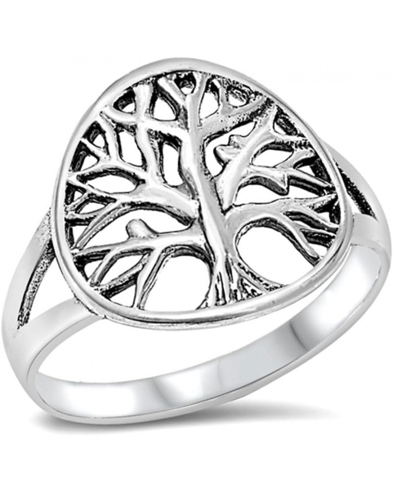 Women's Tree of Life Beautiful Ring New .925 Sterling Silver Band Sizes 4-10 $10.49 Rings