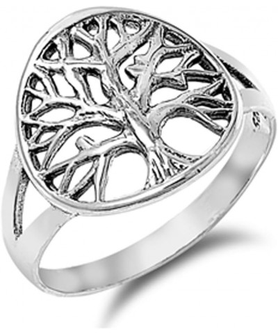 Women's Tree of Life Beautiful Ring New .925 Sterling Silver Band Sizes 4-10 $10.49 Rings