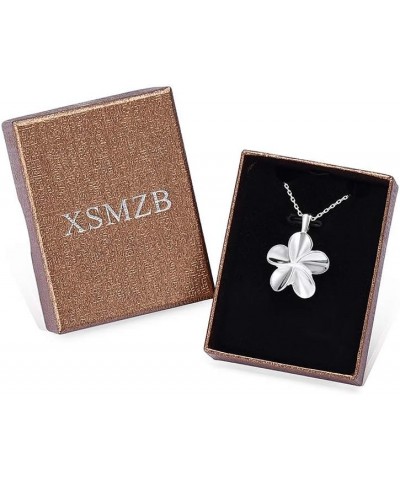 Plumeria Flower Cremation Jewelry for Ashes 925 Sterling Silver Keepsake Jewellery Memorial Urn Necklace Pendant Locket for W...