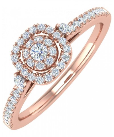 1/4 Carat Diamond Engagement Rings in 10K Solid Gold Rose Gold $78.37 Rings