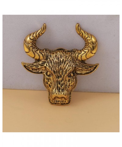 Retro Lion Animal Pin Brooch for Men Women Punk Buck Suit Tie Lapel Pin Cool Animal Bull Eagle Lion Wolf Head Collar Brooch S...