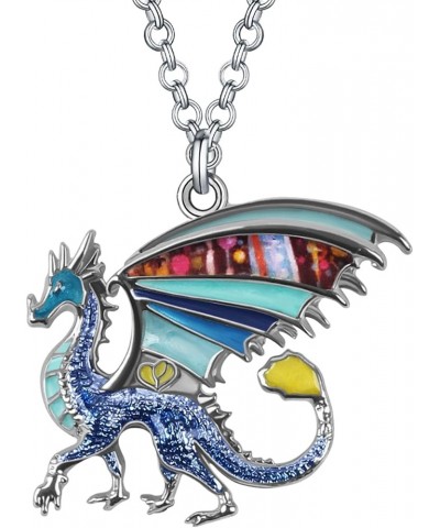 Enamel Alloy Cute Animals Dragon Necklace Fashion Ancient Dragon Pendant Jewelry for Women Girls Gifts Charms Accessories Nav...