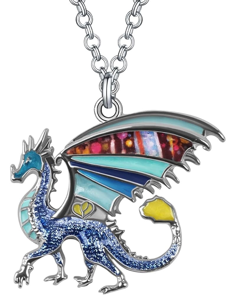 Enamel Alloy Cute Animals Dragon Necklace Fashion Ancient Dragon Pendant Jewelry for Women Girls Gifts Charms Accessories Nav...