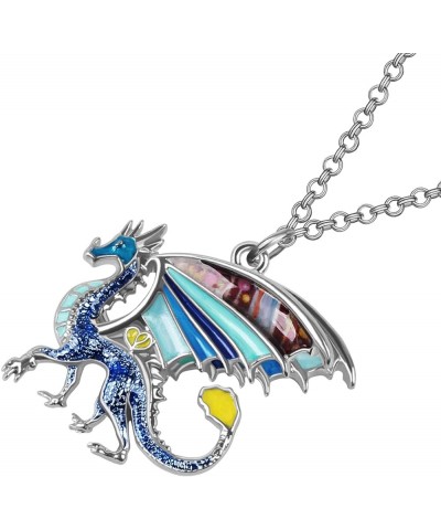 Enamel Alloy Cute Animals Dragon Necklace Fashion Ancient Dragon Pendant Jewelry for Women Girls Gifts Charms Accessories Nav...