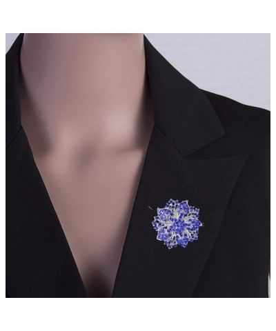 All-Match Accessories Brooches Wedding Bridal Big Crystal Rhinestone Bouquet Brooch Pin for Women Sapphire 3 $10.25 Others