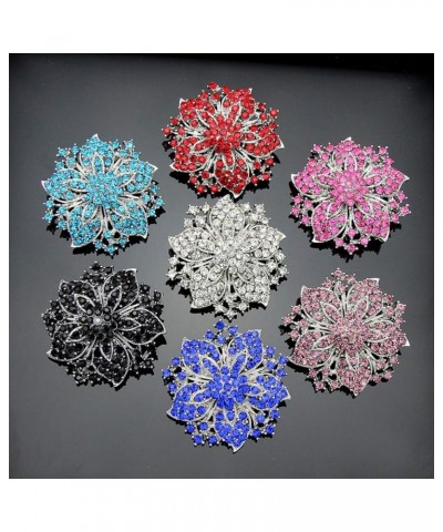 All-Match Accessories Brooches Wedding Bridal Big Crystal Rhinestone Bouquet Brooch Pin for Women Sapphire 3 $10.25 Others