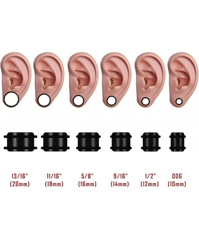 24PCS 00G-13/16 10mm-20mm Acrylic Big Gauges Kit Ear Stretching Tunnels Plugs Tapers Expander Black with gold lines $10.85 Bo...