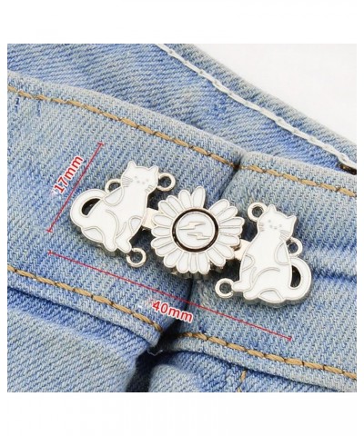 Retro Waist Adjustment Pins, Elegant Tightening Waistband Pin Brooches Anti-Exposure Brooches, Trendy Jeans Buckles Garment A...