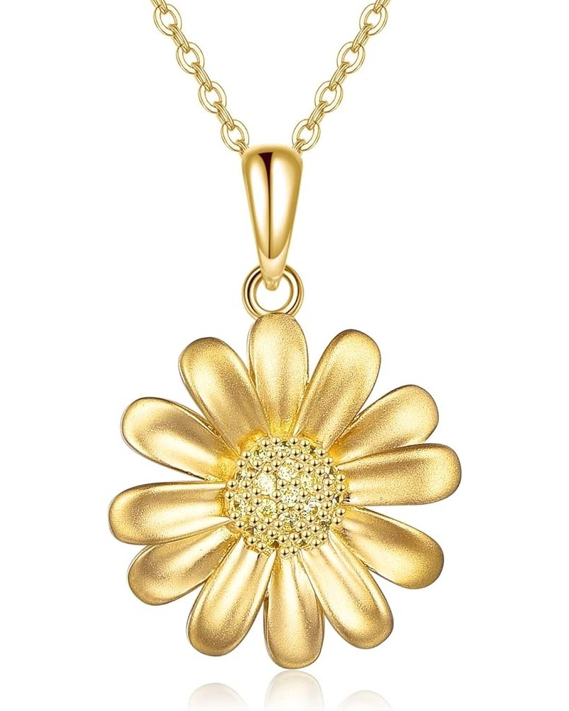 14K Gold Daisy/Sunflower/Lotus Necklace Gifts for Women Daisy Flower Pendant Jewelry for Daughter Girls Birthday daisy $108.6...