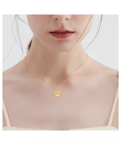 14K Gold Daisy/Sunflower/Lotus Necklace Gifts for Women Daisy Flower Pendant Jewelry for Daughter Girls Birthday daisy $108.6...