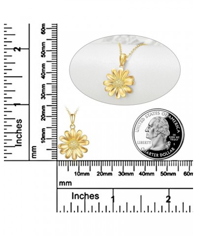 14K Gold Daisy/Sunflower/Lotus Necklace Gifts for Women Daisy Flower Pendant Jewelry for Daughter Girls Birthday daisy $108.6...