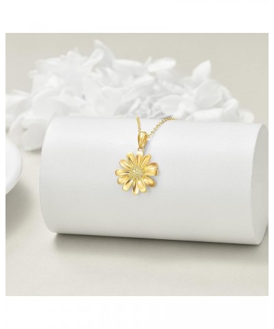 14K Gold Daisy/Sunflower/Lotus Necklace Gifts for Women Daisy Flower Pendant Jewelry for Daughter Girls Birthday daisy $108.6...