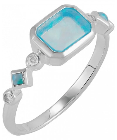 'Intergalactic' Lab-Created Opal and Cubic Zirconia Ring in Sterling Silver $27.00 Rings