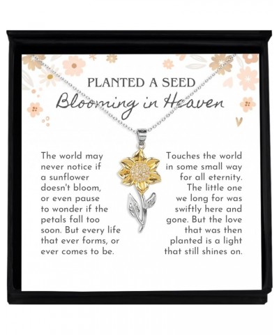 Miscarriage Gifts For Mom Sterling Silver Necklace Stillborn Pregnancy Memorial Loss Gift Bereavement Planted A Seed Sunflowe...