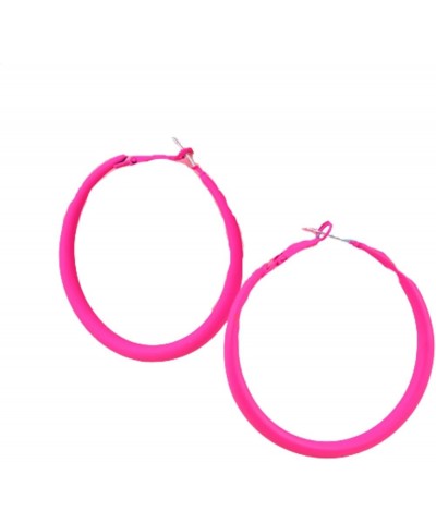 80s Hoop Earrings Colorful Hoop Earrings Large Retro Exaggerated Round Hoop Earrings for Women Girls Jewelry roseo $4.50 Earr...