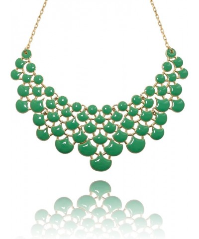 Fashion Statement Collar Necklace Vintage Openwork Bib Costume Jewelry emerald $11.79 Necklaces