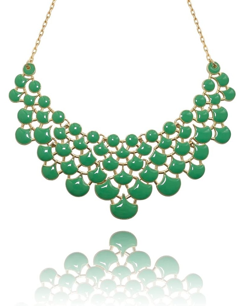 Fashion Statement Collar Necklace Vintage Openwork Bib Costume Jewelry emerald $11.79 Necklaces