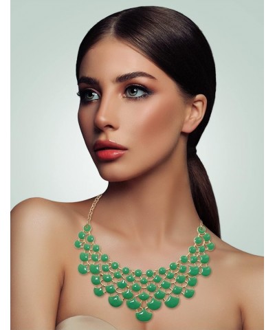 Fashion Statement Collar Necklace Vintage Openwork Bib Costume Jewelry emerald $11.79 Necklaces