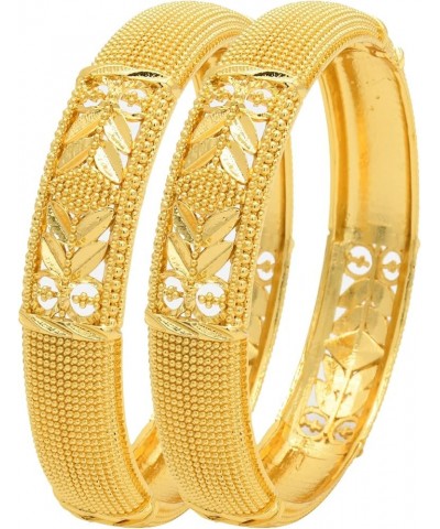 Dubai Gold Bangles for Women Indian African Wedding Bracelets 18K Gold Plated Ethiopian Bridal Jewelry B-347-2 $9.66 Bracelets