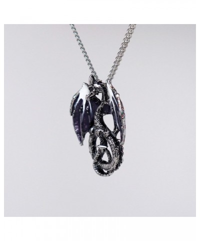 Mystical Purple Dragon Medieval Renaissance Pendant Necklace $9.17 Necklaces