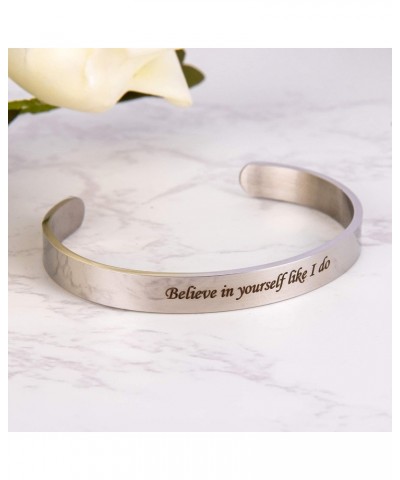 Inspirational Bracelets Custom Bracelet as Gifts for Women Girls Daughters Teenagers Mom Sisters Stainless Steel Engraved Bir...