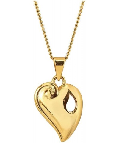 Reunion Heart Womens 18 Inch Gold Plated Pendant Necklace in Jewelry Box $31.17 Necklaces