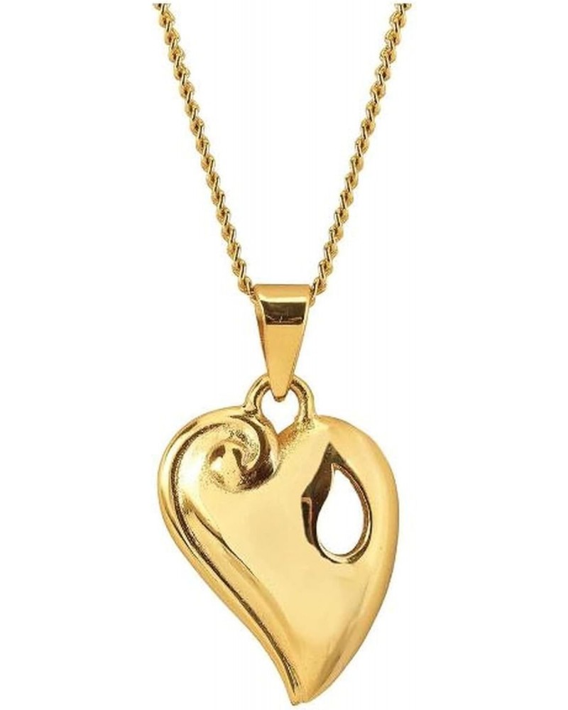 Reunion Heart Womens 18 Inch Gold Plated Pendant Necklace in Jewelry Box $31.17 Necklaces