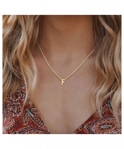 Initial Necklaces for Women, 14k Gold Plated Letter Necklace Cute Gold Initial Necklace Choker Necklaces for Women Trendy Gol...